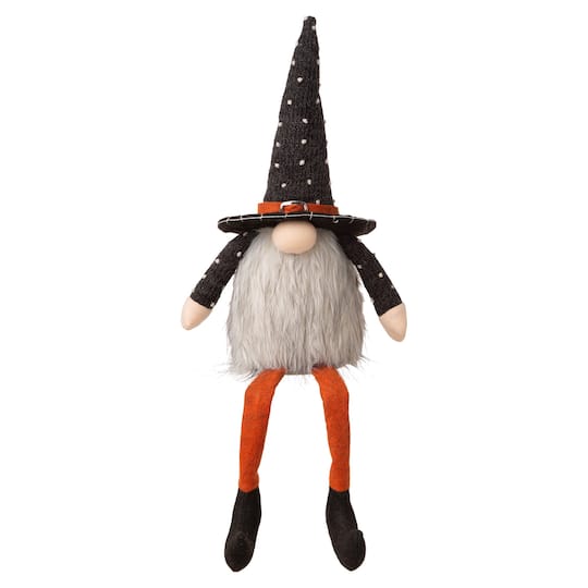 Glitzhome® 20" Halloween Fabric Gnome Sitter Décor
